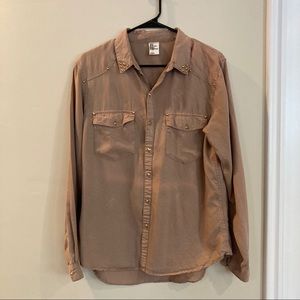 H&M &Denim conscious studded button-down